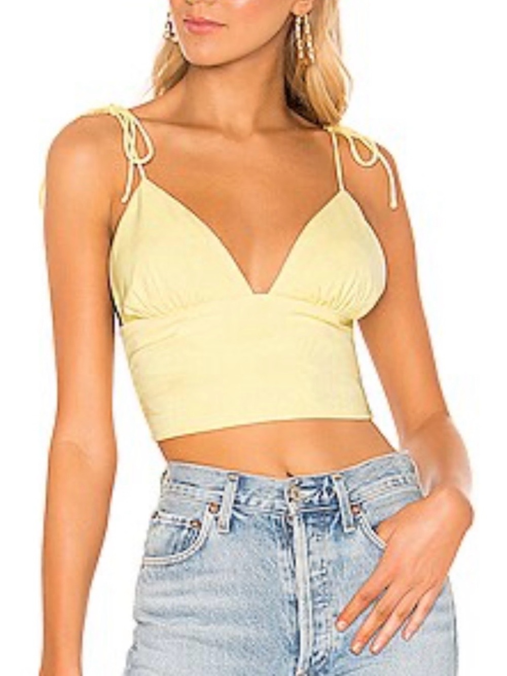 Yellow Superdown Crop Top